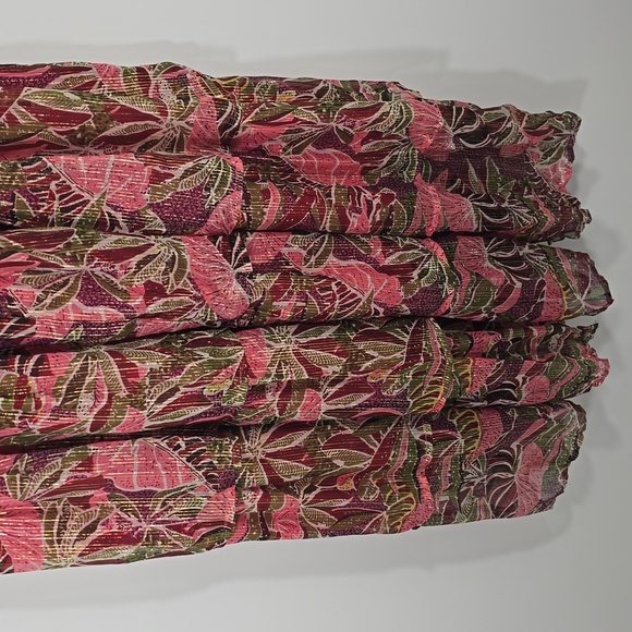 {Elan} Printed Ruffle Maxi Skirt - Size M - Picture 9 of 15